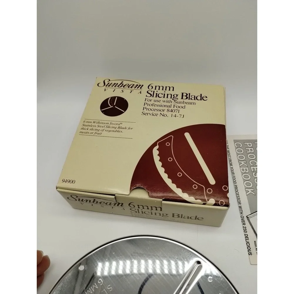 Vintage Sunbeam Vista Professional Food Processor Slicing Blade 6mm #94900